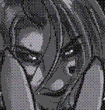 A dark skinned Au Ra man, donning a braided pony tail, faces the audience, his open palm close to the camera, as he gets into a fighting stance with his great sword. He wear a slick, form fitting outfit, his collar in between sharp, curved shoulder pauldrons. He give the camera a serious look, his face framed by the scales that spread across his jawline
