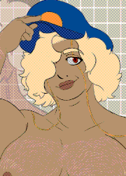 A stylised sheet for the ArtFuck event, listing information like Nico's Demeanor, Stamina & Style, his proportions and lists down his kinks and preferences.